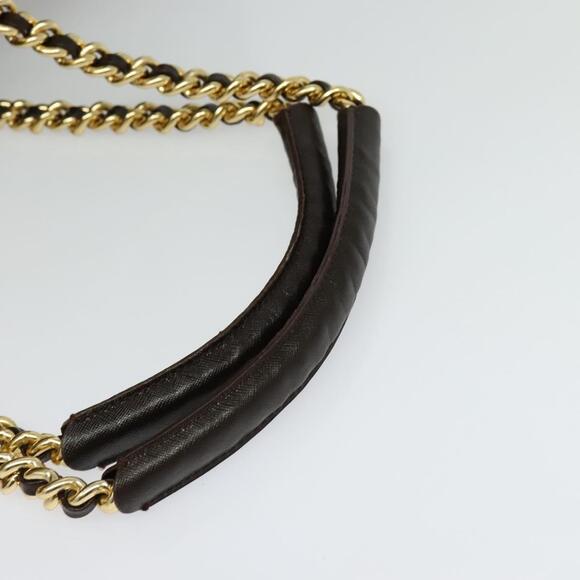 PRADA Boston Bag Nylon Brown Gold - Picture 7 of 12